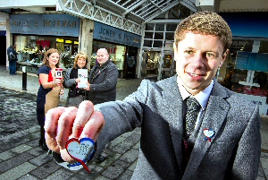 Jones & Hoffman Jewellers at Church Square Shopping Centre in St Helens is a big supporter of the James Bulger Memorial Fund. James mum Denise and her husband Stuart Fergus are customers of the shop, which now sells their fund-raising badges and previously donated a watch to a gala night. Ryan Hoffman, right is pictured with, left, Sharon Jones-Hoffman and Denise and Stuart.