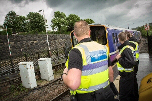 Northern's Rail Response Team await the arrival of a service on the Real Ale Trail