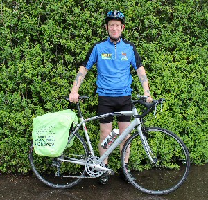 Dave Hind, who is preparing to cycle from Padua in Italy to Liverpool to raise money for the Royal Liverpool University Hospital’s R Charity.