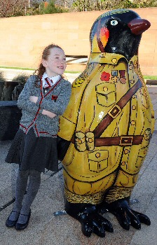 Penguin 1 and 2: Matilda Ashworth with her Go Penguin