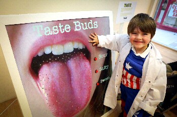 11 Gabriel Campbell age 4 from Billinge at the Taste Buds station