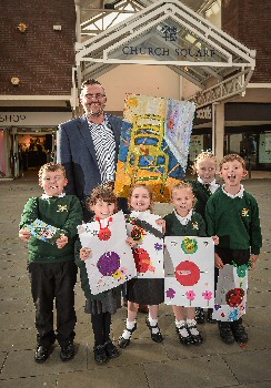 Children from Parish Church of England Primary School, l have have bagged 250 after winning an art contest at Church Square shopping centre as part of a community art trail.