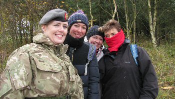 Kath Higgins, head of nursing and Army Reserves major, with hospital colleagues.