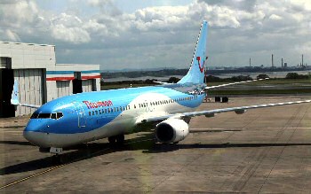 Holidaymakers jetting off with Thomson Airways to the Mediterranean from LJLA.  